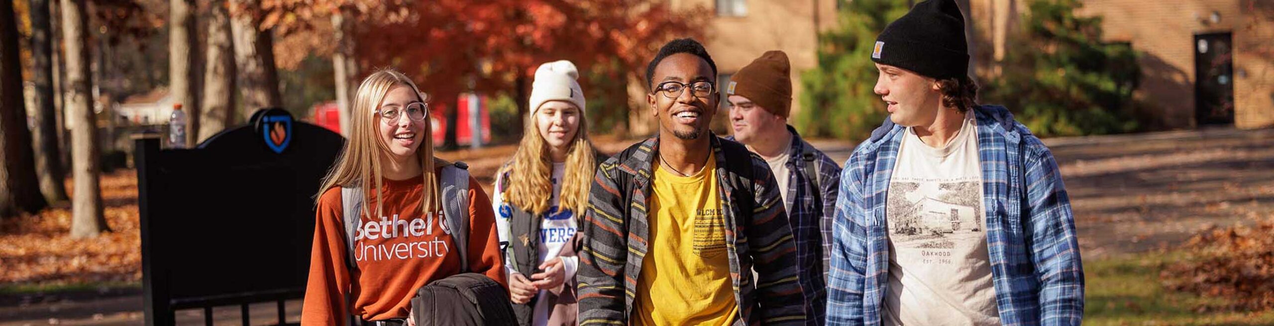 Bethany University Admissions students on campus