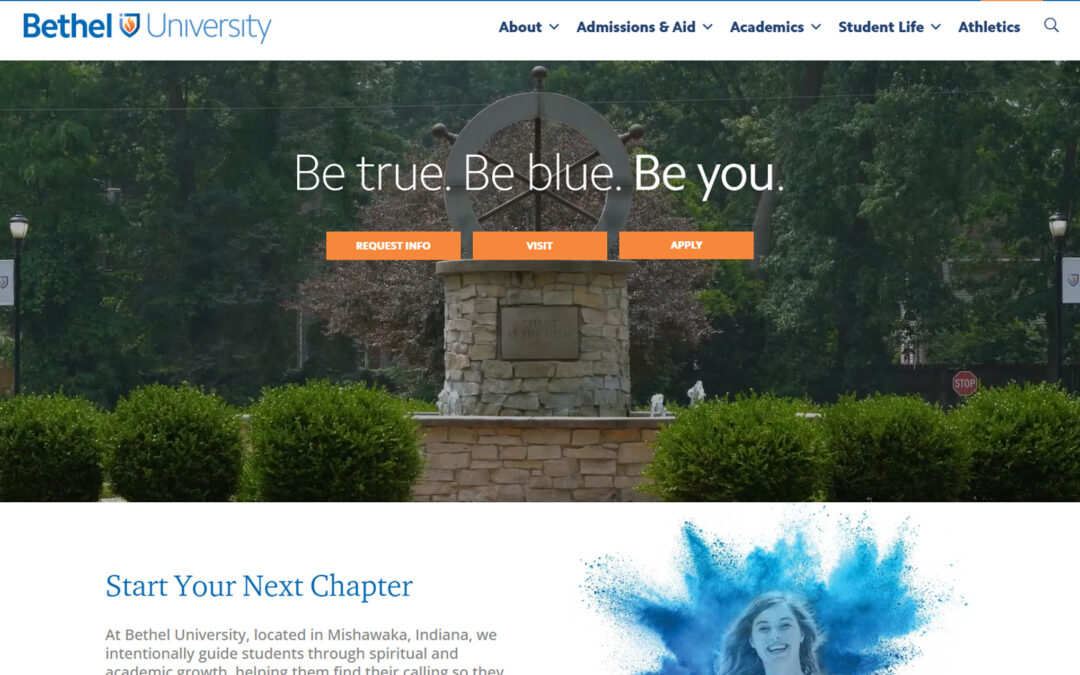 Bethel University launches new enrollment-focused website