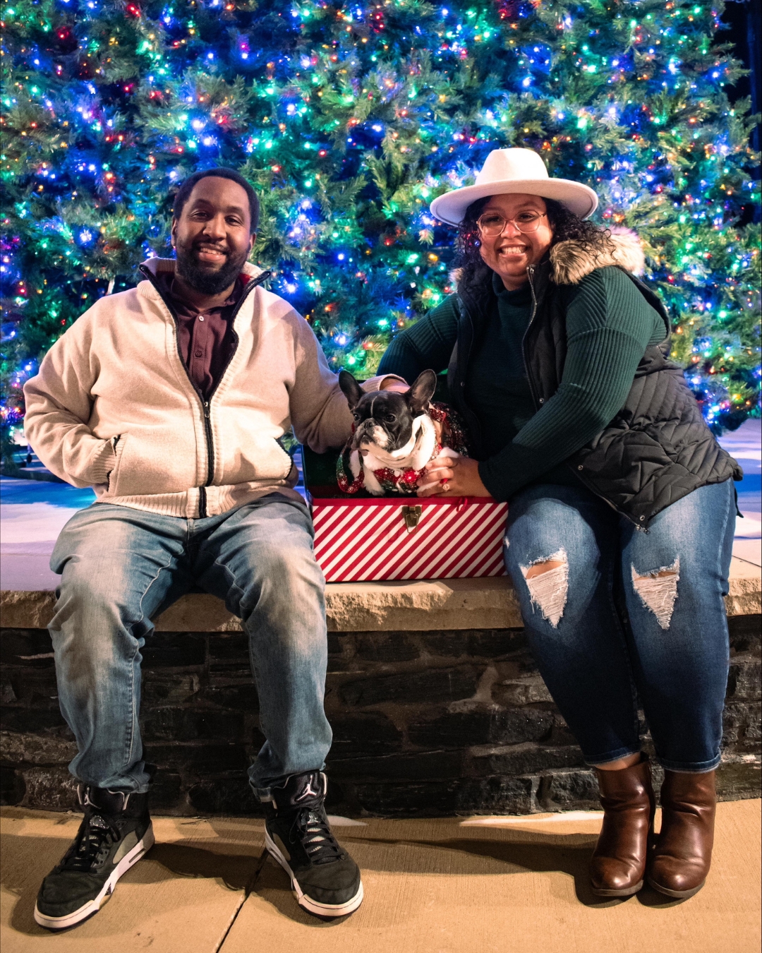 Mondesi, her husband Kevin and their sweet pup, Coco
