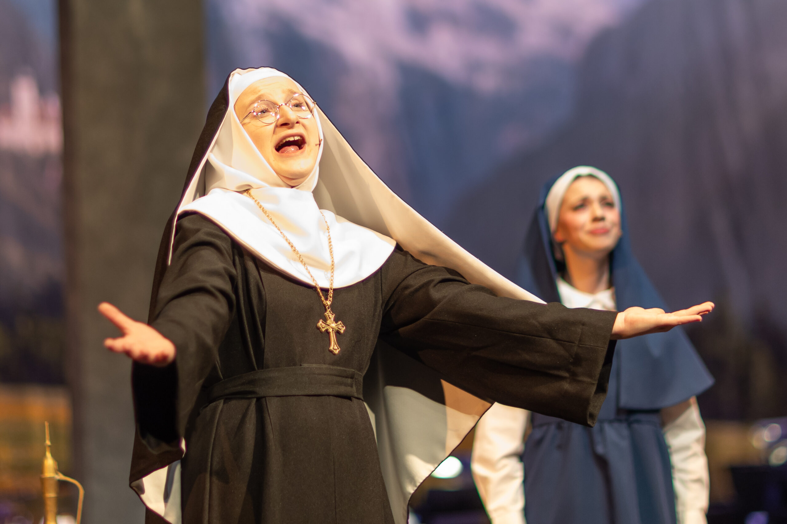 Bethel University Theatre Program with students acting on stage