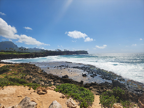 A rocky Hawaiian beach