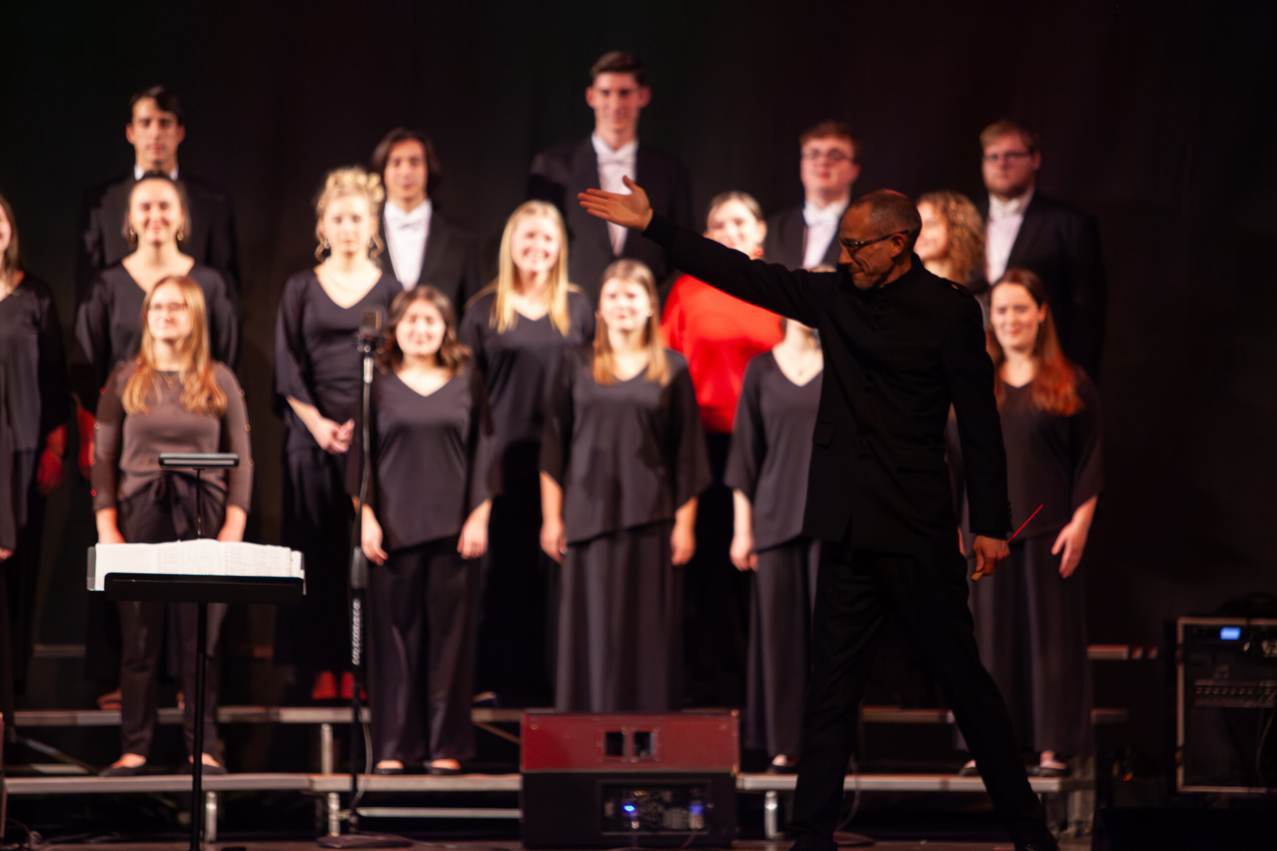 Bethel University Music Program with students singing on stage