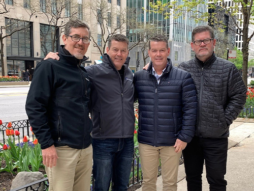 Andrew Carpenter with his brothers