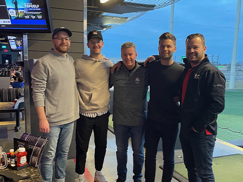 Andrew Carpenter with his sons